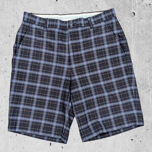 Footjoy Golf Mens Shorts ~ Size 32 Blue Plaid